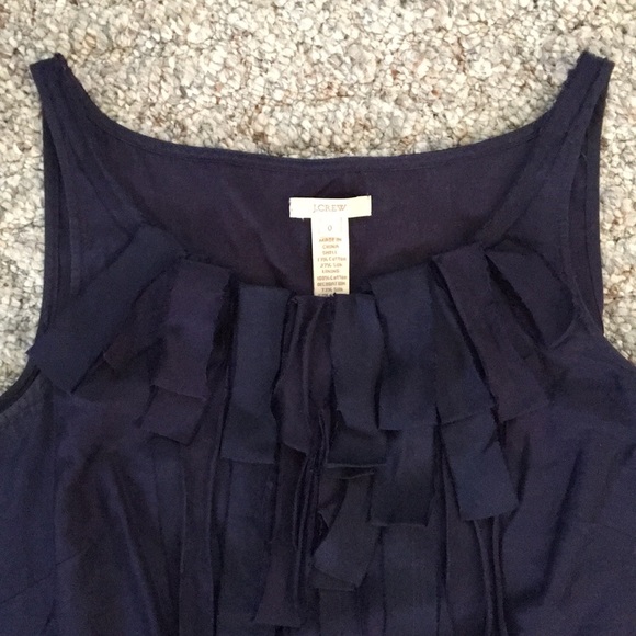 J. Crew Tops - J.Crew Navy Ribbon-Detail Top